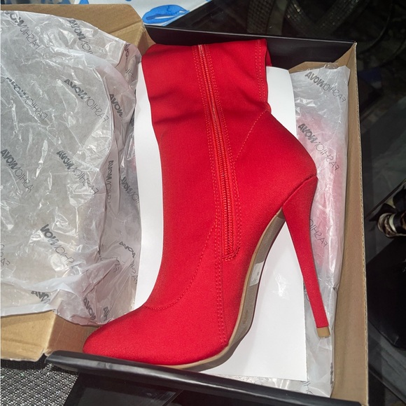 Red Heeled Booties - Picture 5 of 6